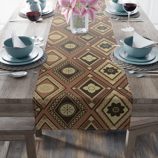 Daimani | Terracotta | Table Runner (Cotton, Poly)