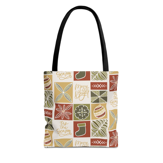 Kerisimasi Tapa Bag with All-Over Print Design - Spun Polyester Material