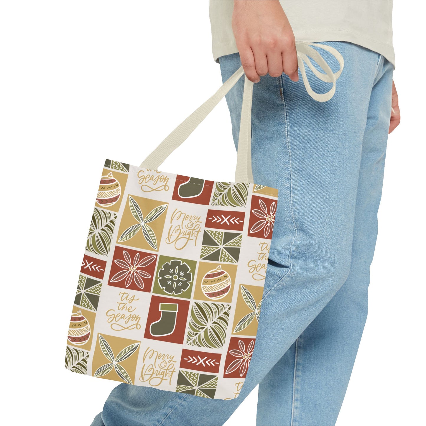 Kerisimasi Tapa Bag with All-Over Print Design - Spun Polyester Material