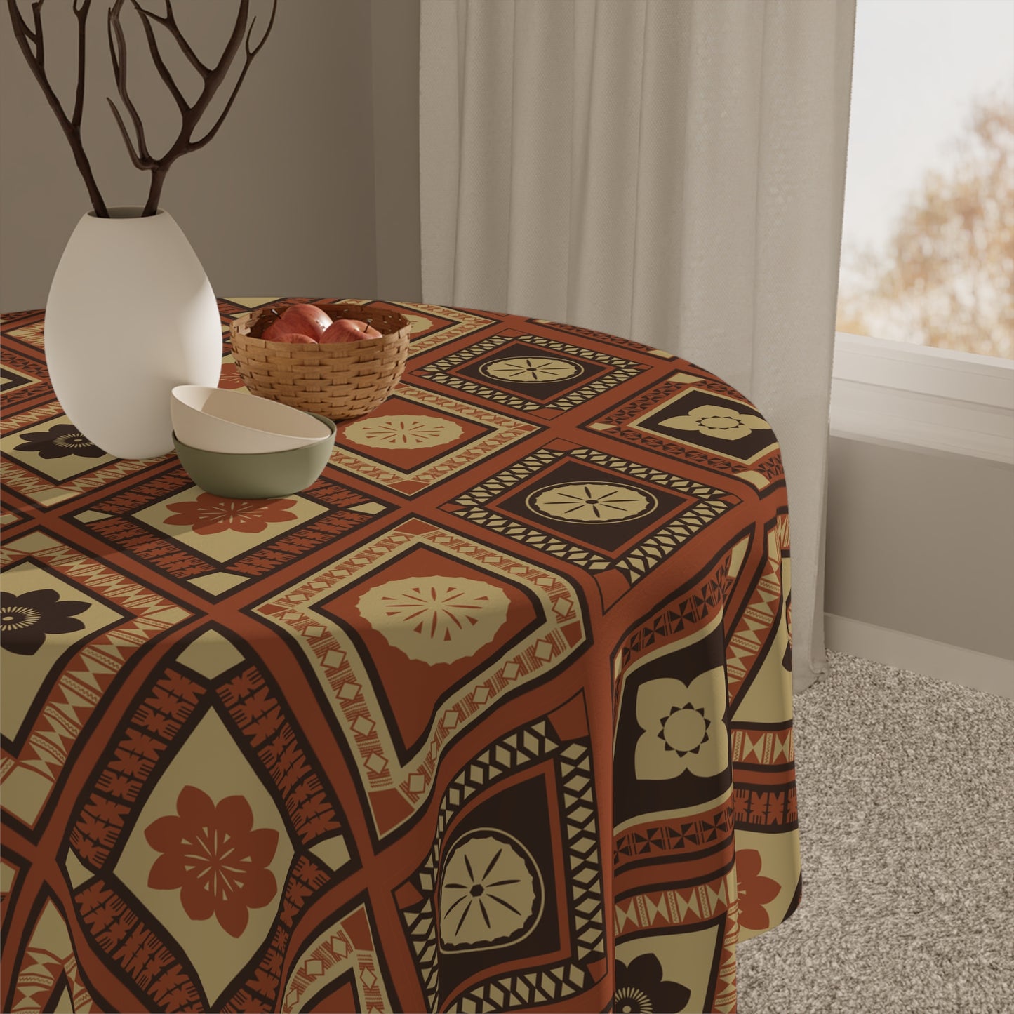 Daimani | Terracotta | Tablecloth