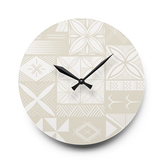 Maluelue Cream | Acrylic Wall Clock