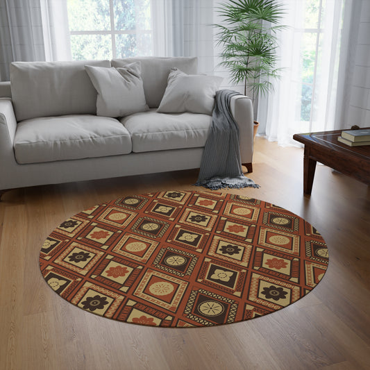 Daimani | Terracotta | Round Rug