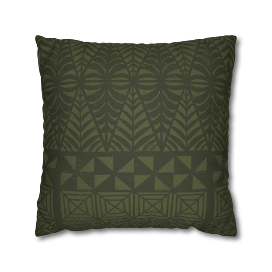 Tongatapu | Green | Spun Polyester Square Pillowcase