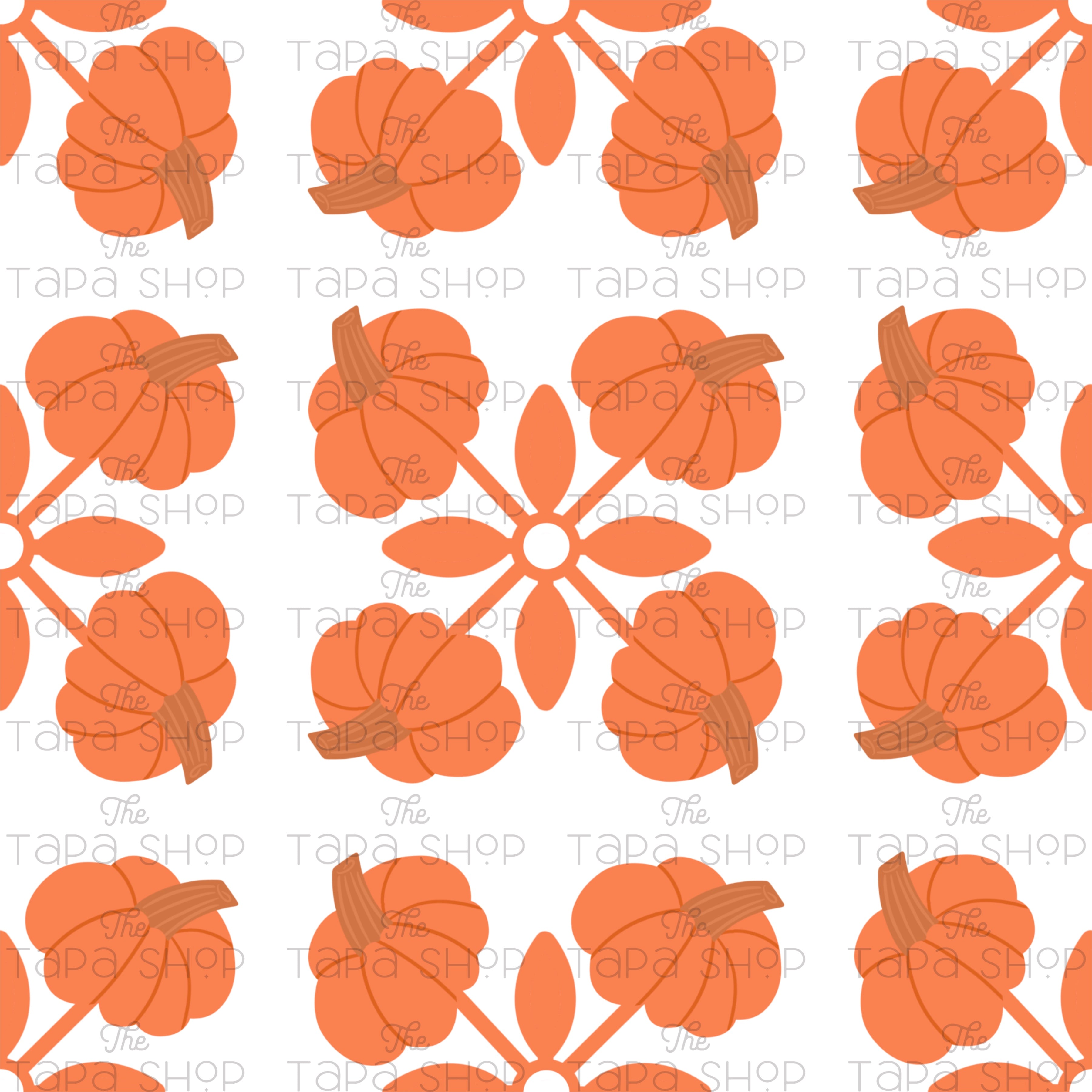 Orange Pumpkin Quilted Kapa Pattern